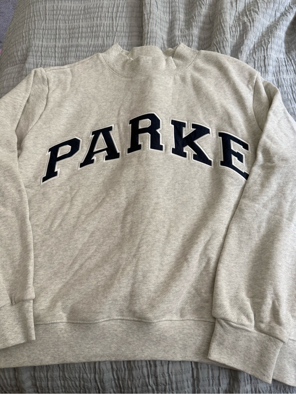 Parke Heritage OG Varsity Mockneck Heather Gray & Denim